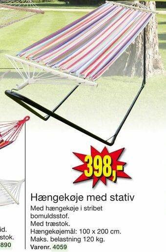 Harald Nyborg Hængekøje med stativ tilbud
