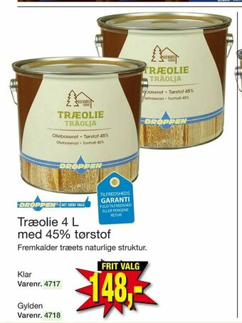 Harald Nyborg Træolie 4 L med 45% tørstof tilbud