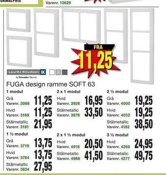 Harald Nyborg FUGA design ramme SOFT 63 tilbud