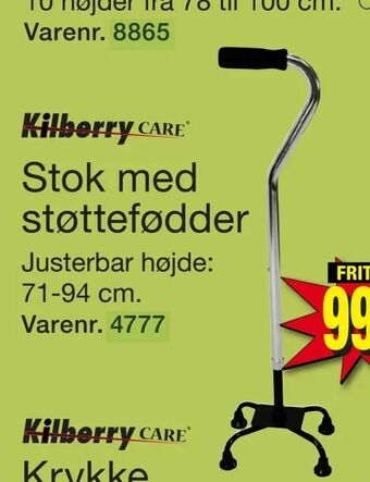 Harald Nyborg Stok med støttefødder tilbud