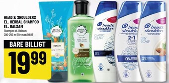 Løvbjerg Head & Shoulders el. Herbal shampoo el. balsam tilbud
