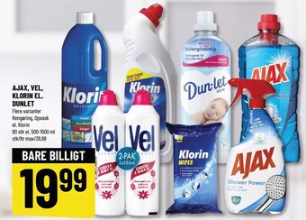 Løvbjerg Ajax, Vel, Klorin el. Dunlet tilbud