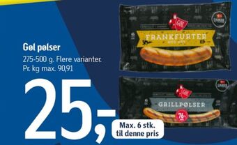 Gøl oksekødspølser