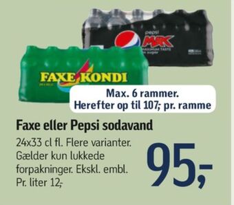 Føtex Faxe kondi sportssodavand tilbud