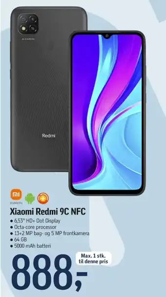 Xiaomi redmi 9c nfc mobiltelefon