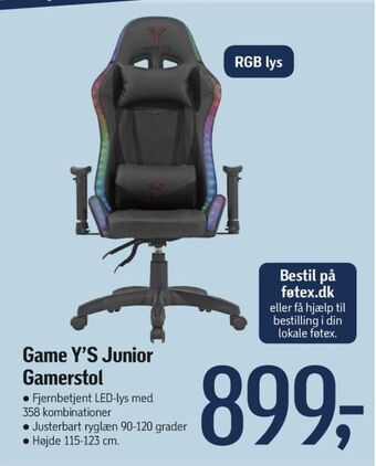 Føtex Game y's gamerstol tilbud