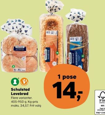 Levebrød rugbrød-skiver