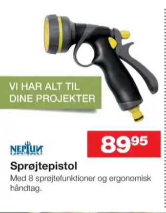 Bauhaus Neptun brusepistol tilbud