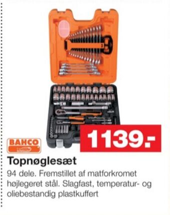Bahco topnøglesæt