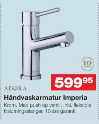 Bauhaus Adora håndvaskarmatur tilbud