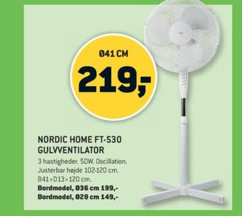 Nordic home culture gulvventilator