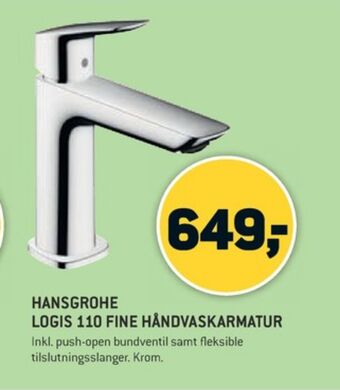 XL-BYG Hansgrohe håndvaskarmatur tilbud