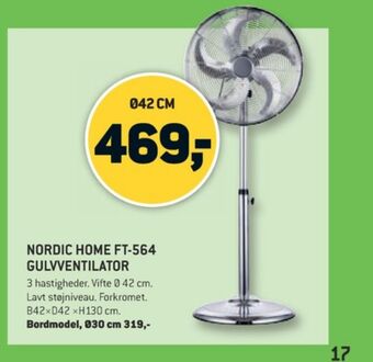 XL-BYG Nordic home culture gulvventilator tilbud