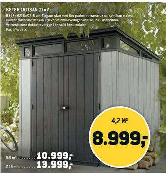 XL-BYG Keter redskabsrum tilbud