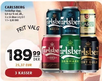 Scandinavian Park Carlsberg 3 kasser tilbud