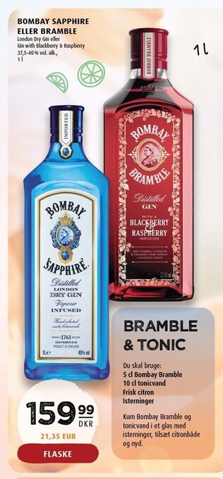 Scandinavian Park Bombay sapphire eller bramble tilbud