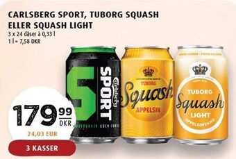 Scandinavian Park Carlsberg sport, Tuborg squash eller Squash light tilbud