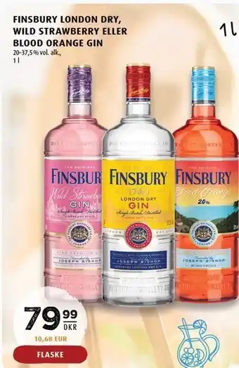 Scandinavian Park Finsbury london dry, wild straberry gin eller blood orange gin tilbud