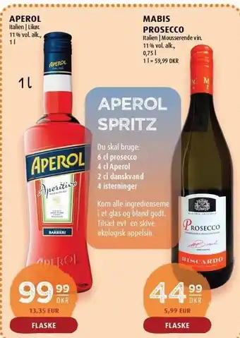 Aperol og Mabis Prosecco