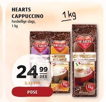 Hearts cappuccino