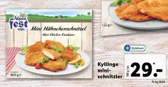 Lidl Kyllinge mini schnitzler tilbud