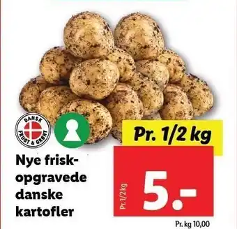 Lidl Nye friske opgravede danske kartofler tilbud