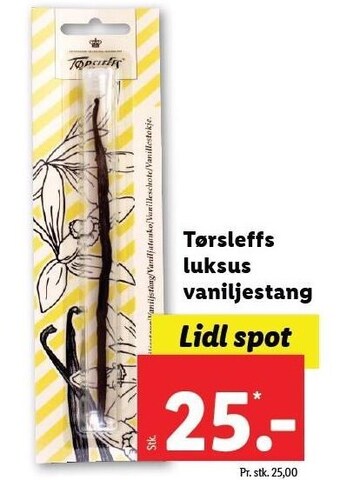 Lidl Tørsleffs luksus vaniljestang tilbud