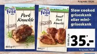 Lidl Slow cooked griseskank el. minigriseskank tilbud