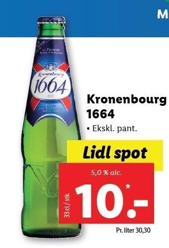 Lidl Kronenbourg 1664 tilbud