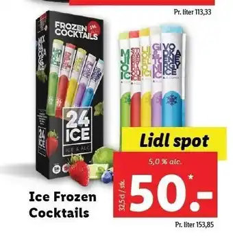 Ice frozen coktails