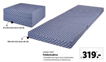 Lidl Foldemadras tilbud