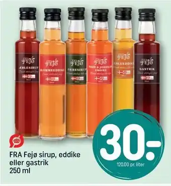 REMA 1000 FRA Fejø sirup, eddike el. gastrik tilbud