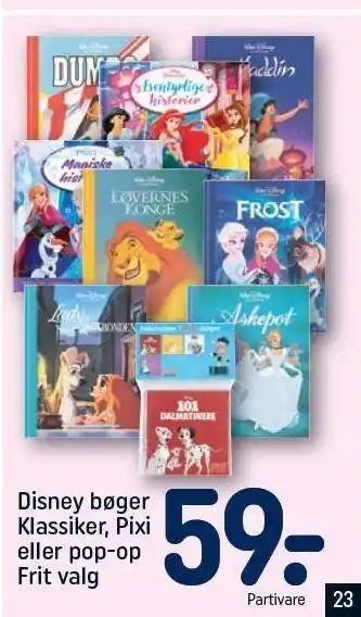 REMA 1000 Disney bøger - Klassiker, Pixi el. Pop-op - Frit valg tilbud