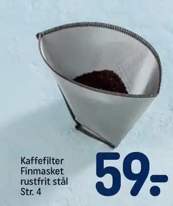 REMA 1000 Kaffefilter finmasket rustfrit stål tilbud