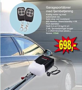 Garageportåbner med fjernbetjening