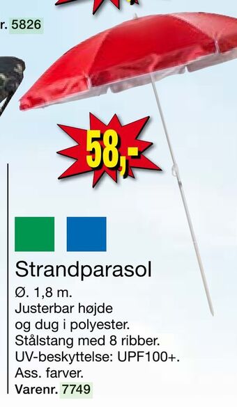 Harald Nyborg Strandparasol tilbud