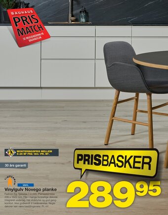 Bauhaus Vinylgulv Novego planke tilbud