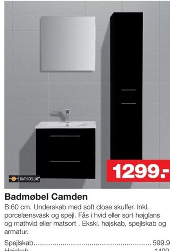 Bauhaus Badmøbel Camden tilbud