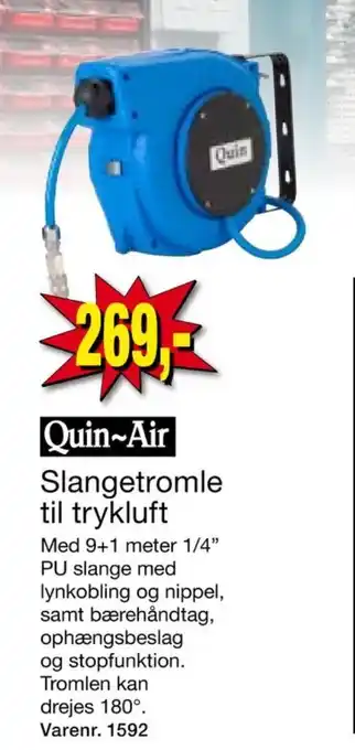Quin-air slangetromle