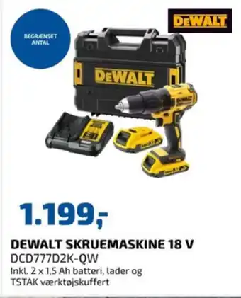 Davidsen Dewalt skruemaskine tilbud