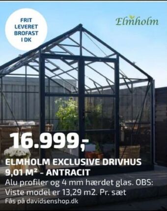 Davidsen Elmholm drivhus tilbud