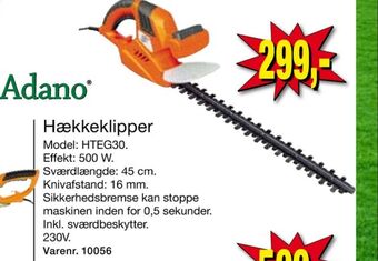 Harald Nyborg Adano hækkeklipper tilbud