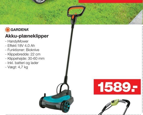 Afspejling pulver fjer Akku-plæneklipper tilbud hos Bauhaus