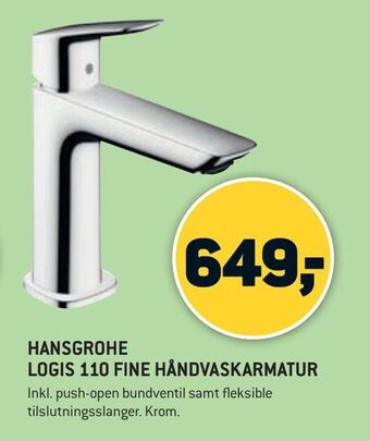 XL-BYG Hansgrohe logis 110 fine håndvaskarmatur tilbud
