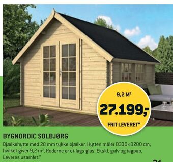 XL-BYG Bygnordic solbjørg tilbud