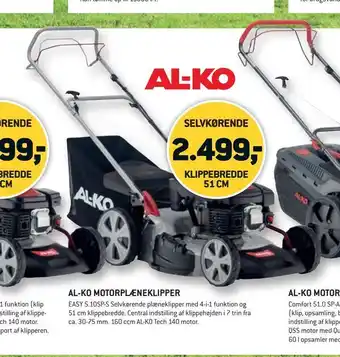 XL-BYG Al-ko motorplæneklipper tilbud