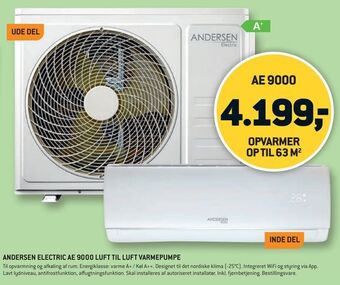 XL-BYG Andersen electric ae 9000 luft til luft varmepumpe tilbud