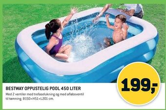 XL-BYG Bestway oppustelig pool 450 liter tilbud