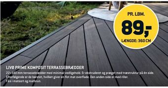 XL-BYG Livø prime komposit terrassebrædder tilbud