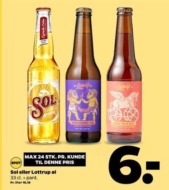 Netto Sol øl tilbud